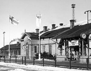 Vanha kuva Toijalan rautatieasemasta
