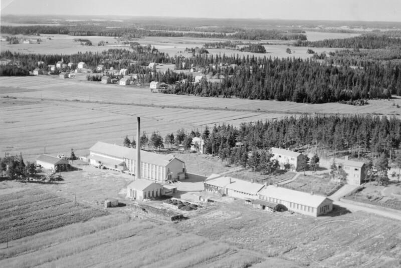 Ilmakuva Toijalasta vuodelta 1950.