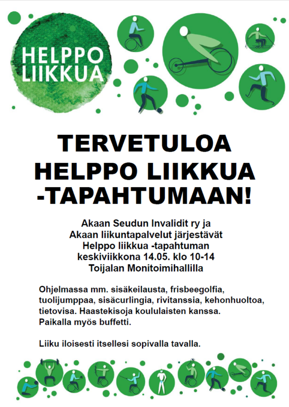 helppo liikkua tapahtuman mainos