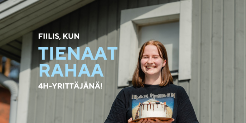 Iloinen 4H-yrittäjä.