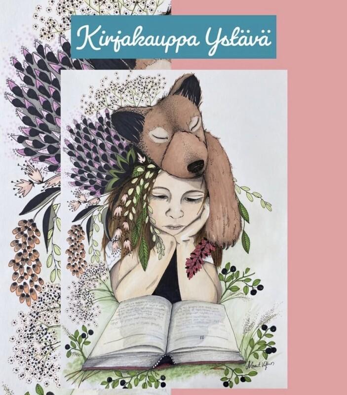Kirjakauppa Ystävä:n mainoskuva.